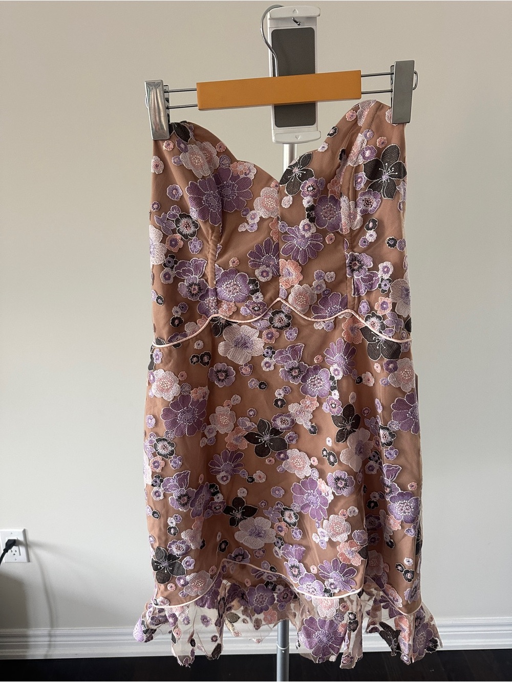 For Love & Lemons Posy Embroidery Mini Dress